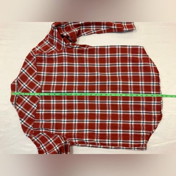 LUCKY BRAND Men's Red Plaid Shirt, Lined, Size Medium - Picture 5 of 8